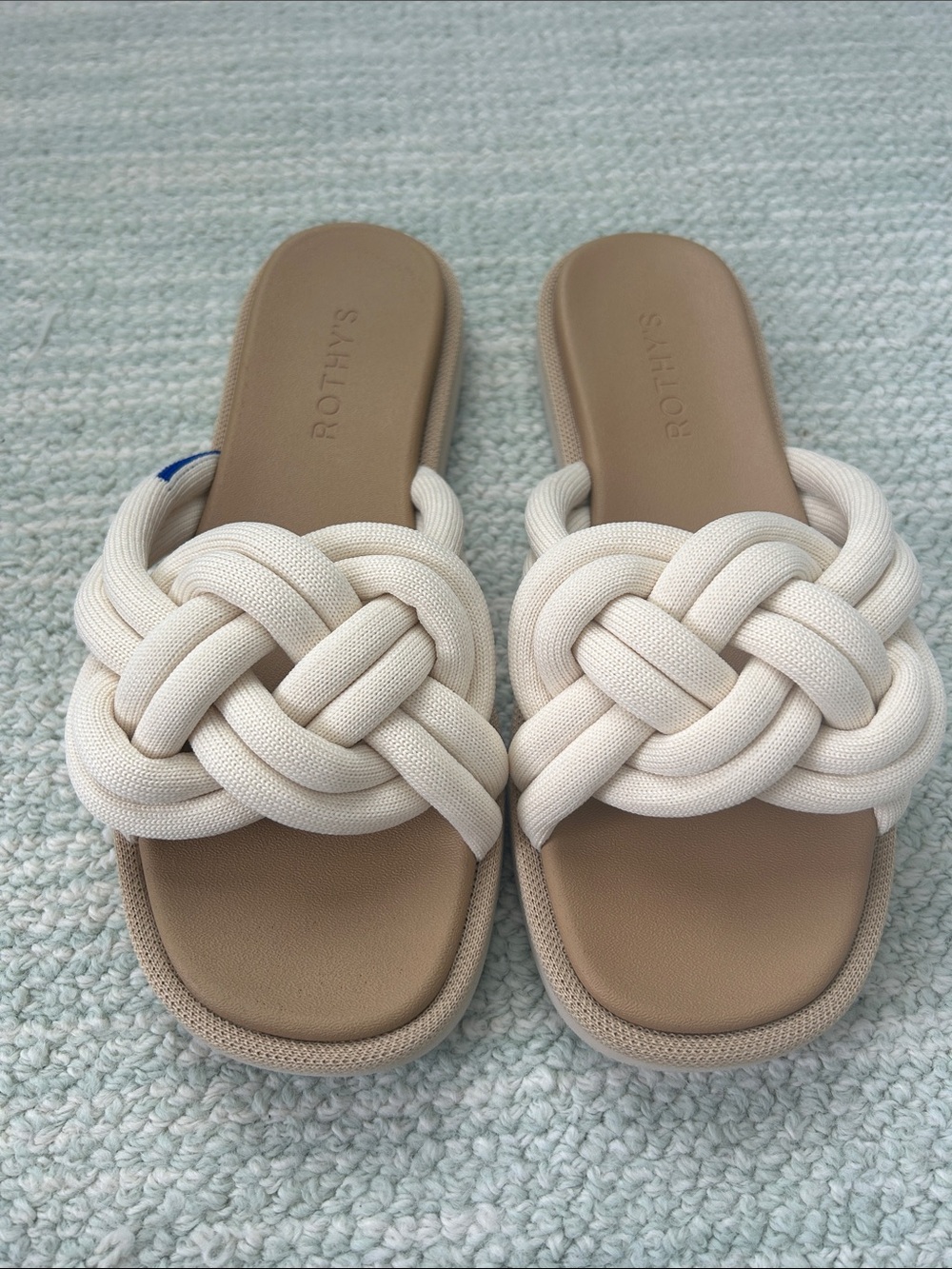 Rothy's The Summer Sandal — Cream Women’s Slide - Picture 8 of 9